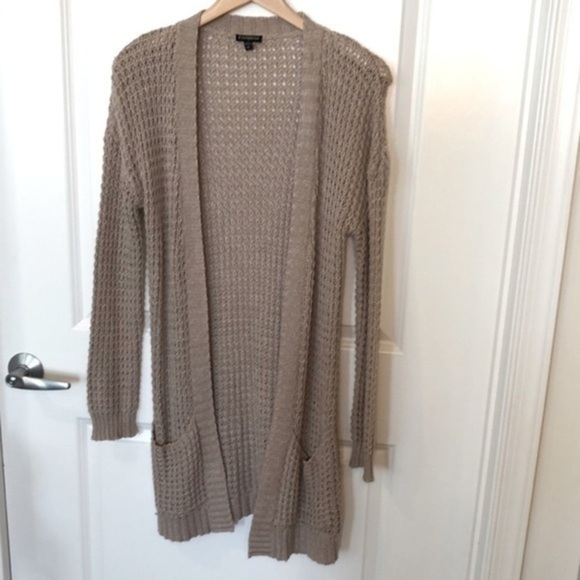 EXPRESS | Women’s EXPRESS Blushed Beige Loose Knit Cardigan, Size S/P - Picture 1 of 5
